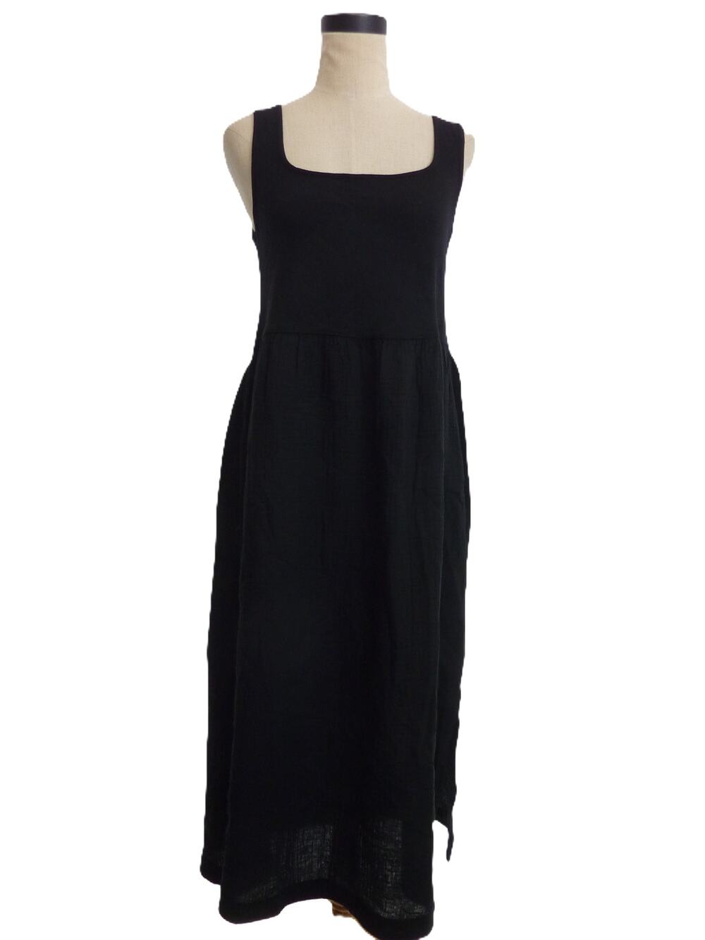 NWT Madewell Knit Tank Midi Dress in Black S Sleeveless